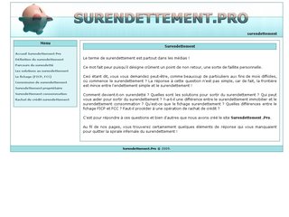 Aperçu de « http://www.surendettement.pro » du 23-10-2011 par Robothumb. http://www.surendettement.pro