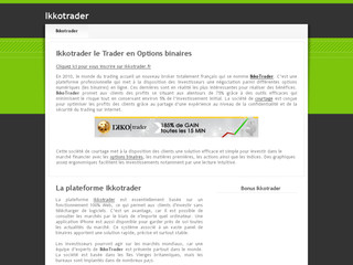 Options binaires sur Ikkotrader
