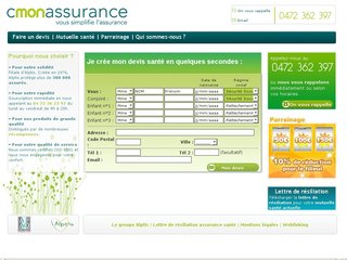 Aperçu de « http://www.c-mon-assurance.com » du 11-11-2010 par Robothumb. http://www.c-mon-assurance.com